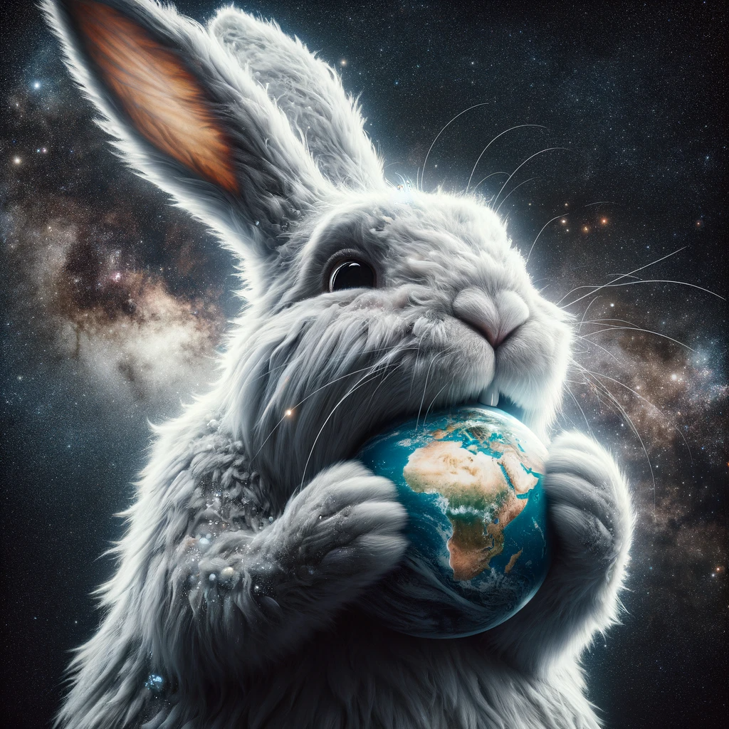 DALL·E-2024-01-08-16.32.14—A-photograph-of-an-enormous-space-bunny-playfully-biting-the-Earth.-The-bunny,-gigantic-in-scale,-is-set-against-the-dark-backdrop-of-outer-space.-It-.png